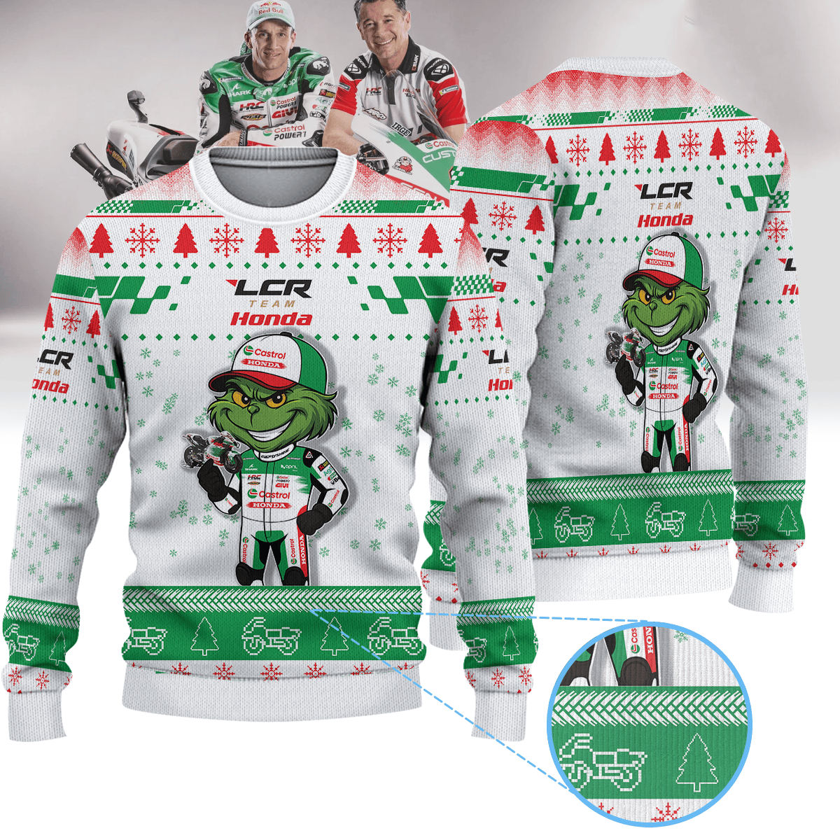 LCR Honda × Grinch Christmas Ugly Sweater