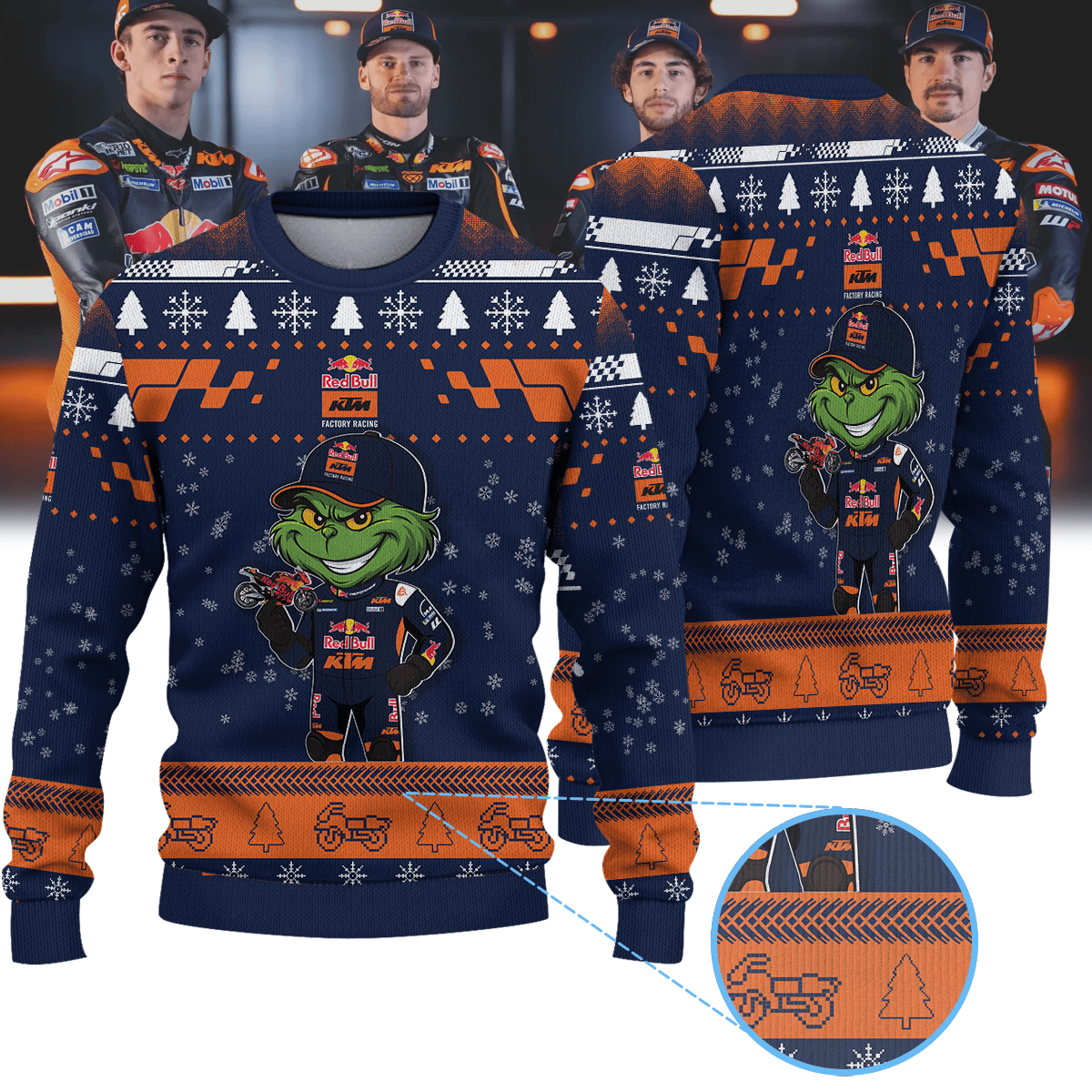 Red Bull KTM Factory Racing × Grinch Christmas Ugly Sweater