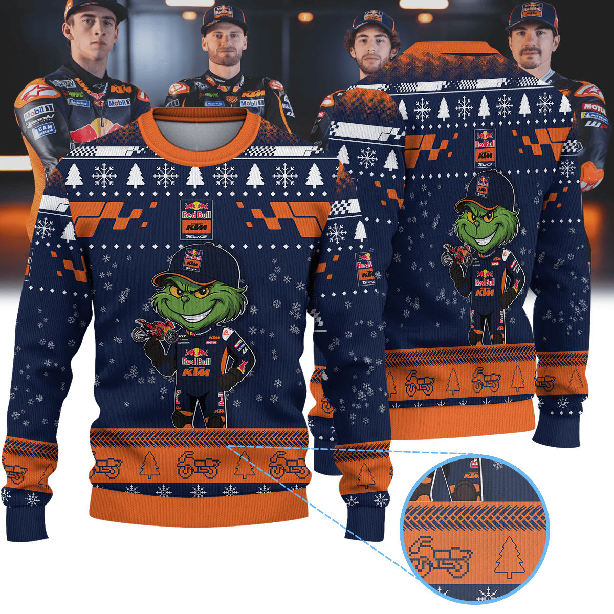 Red Bull KTM Tech3 × Grinch Christmas Ugly Sweater