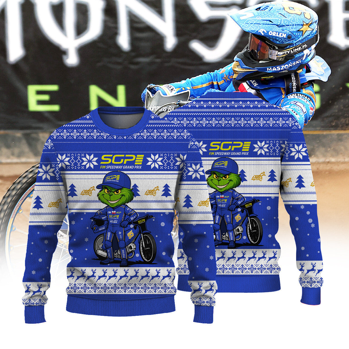 Bartosz Zmarzlik × Grinch | FIM Speedway SGP Christmas Ugly Sweater