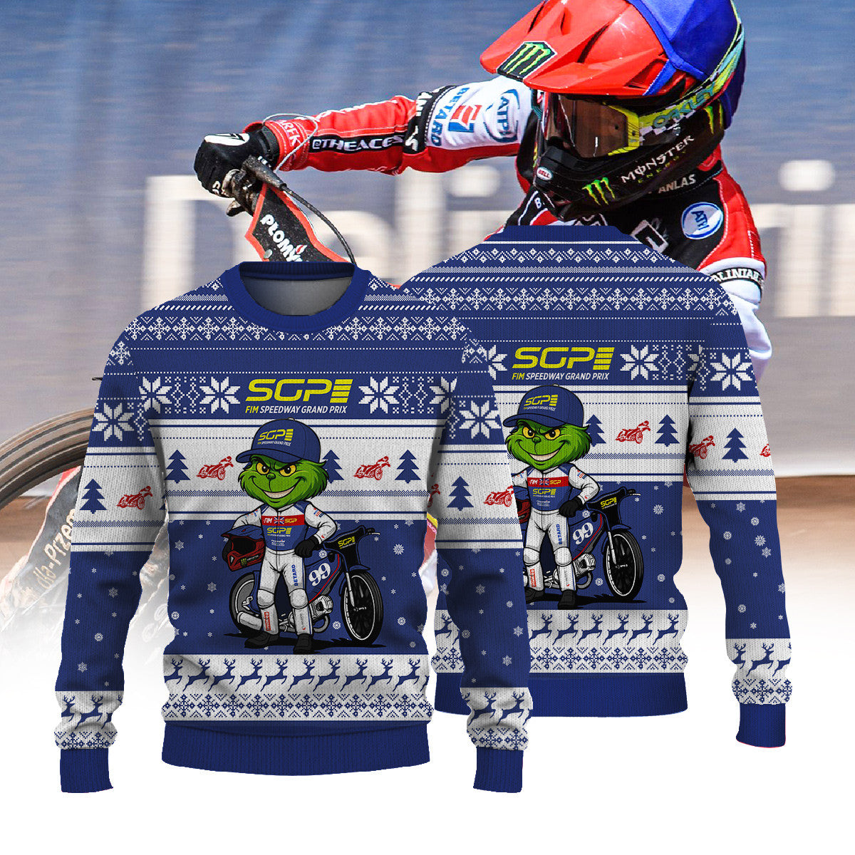 Dan Bewley × Grinch | FIM Speedway SGP Christmas Ugly Sweater