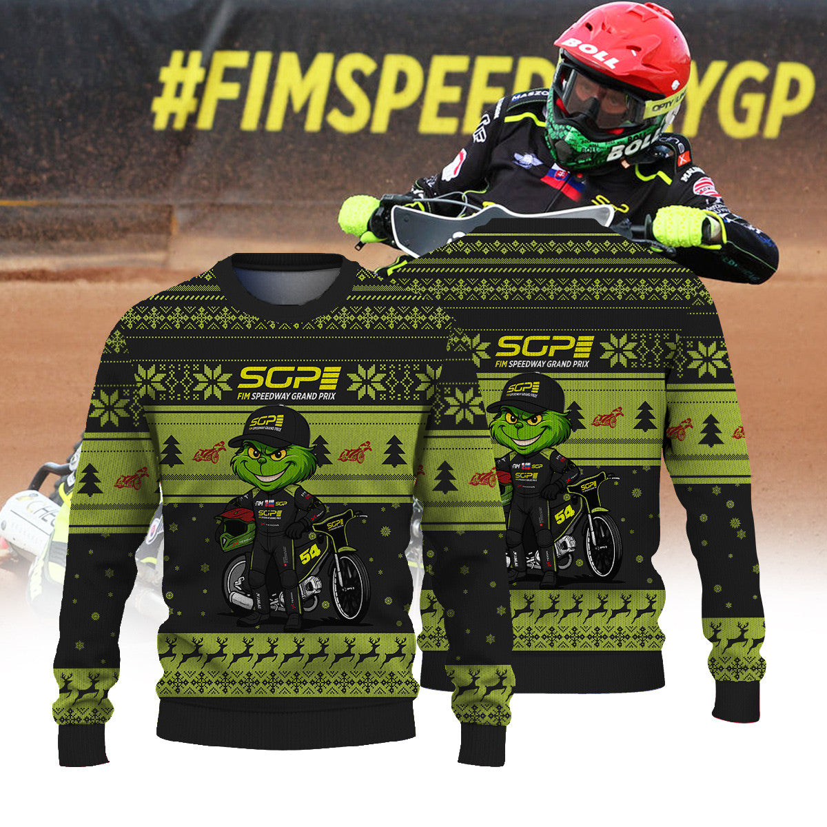 Martin Vaculik × Grinch | FIM Speedway SGP Christmas Ugly Sweater