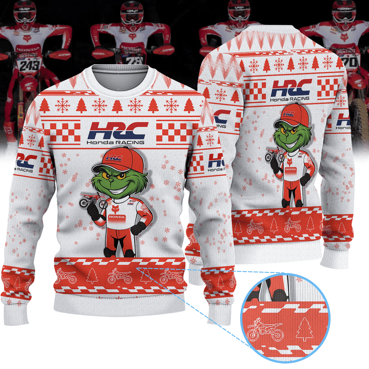 Honda HRC MXGP × Grinch Ugly Christmas Sweater
