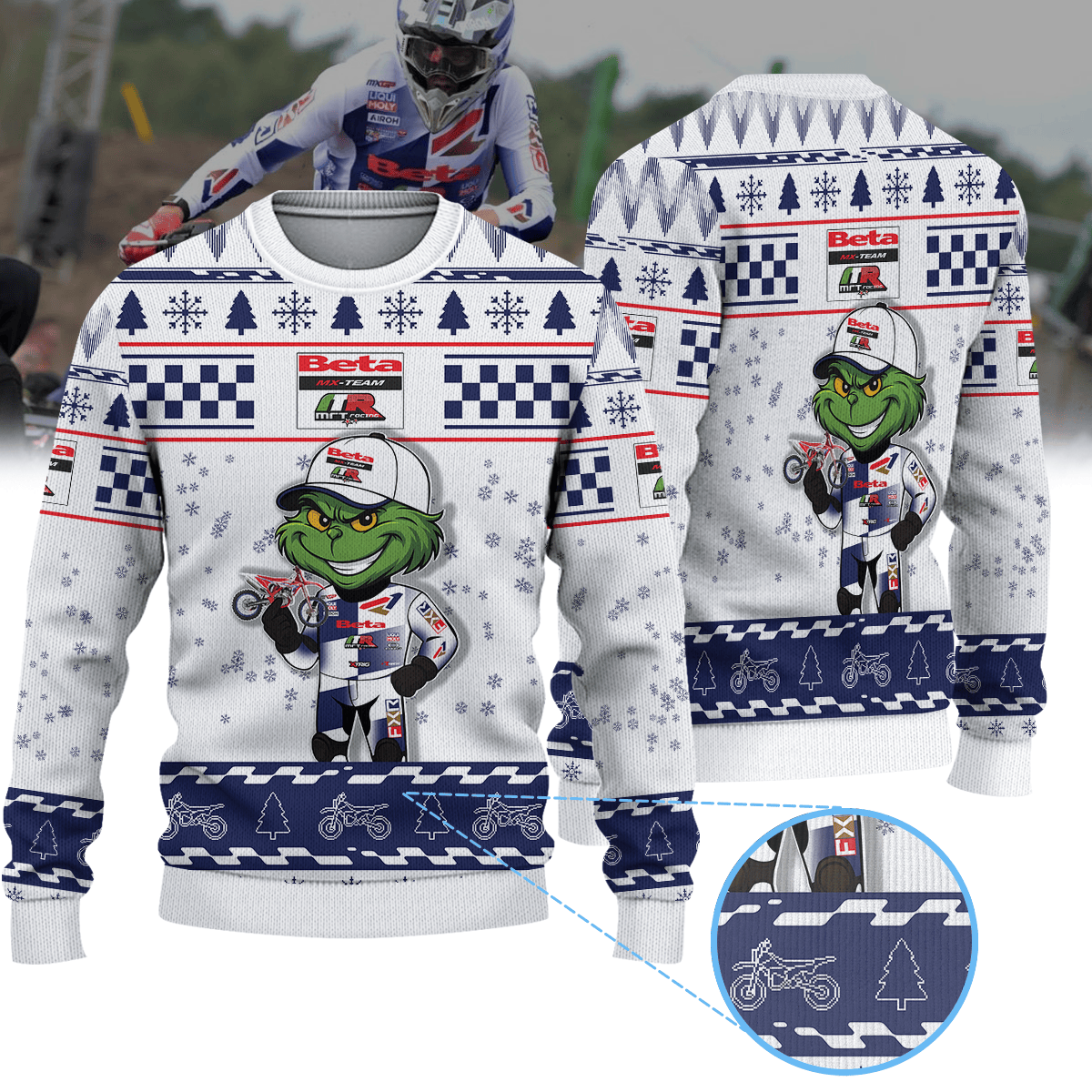 MRT Racing Team Beta × Grinch Ugly Christmas Sweater