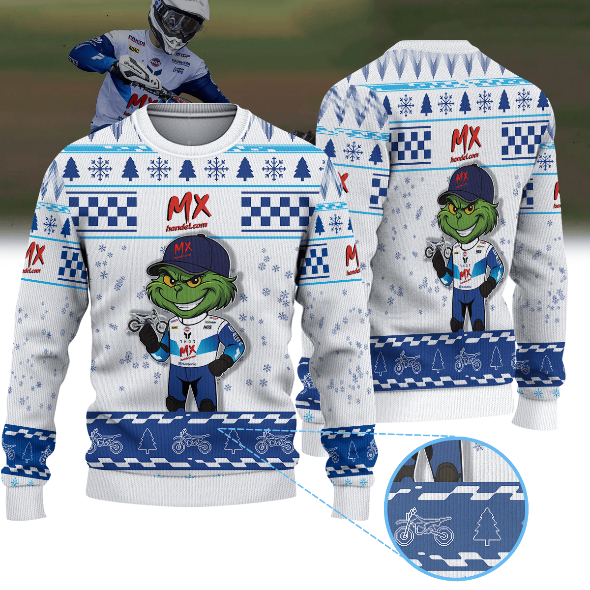 MX-Handel Husqvarna Racing × Grinch Ugly Christmas Sweater