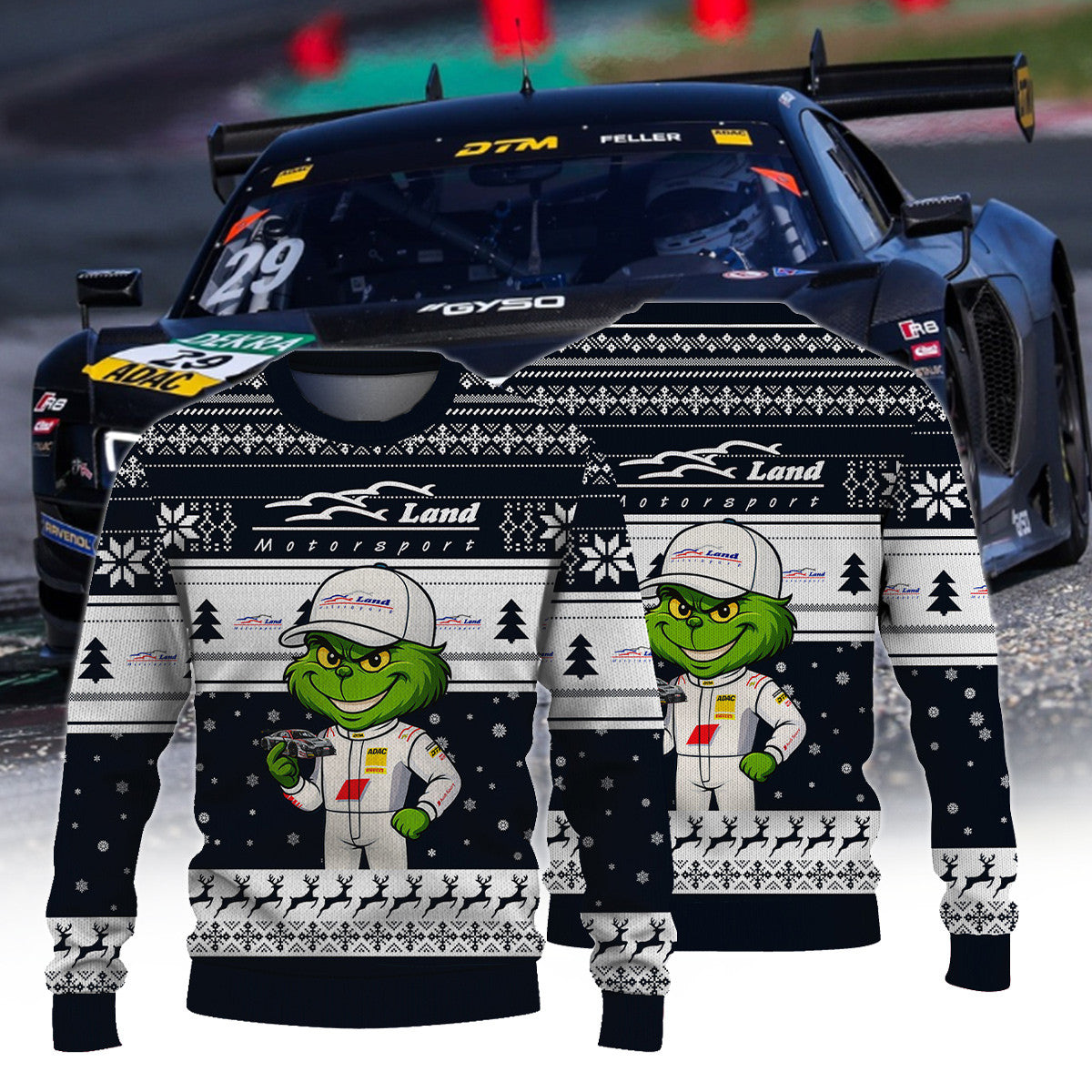 Land Motorsport DTM × Grinch Ugly Christmas Sweater