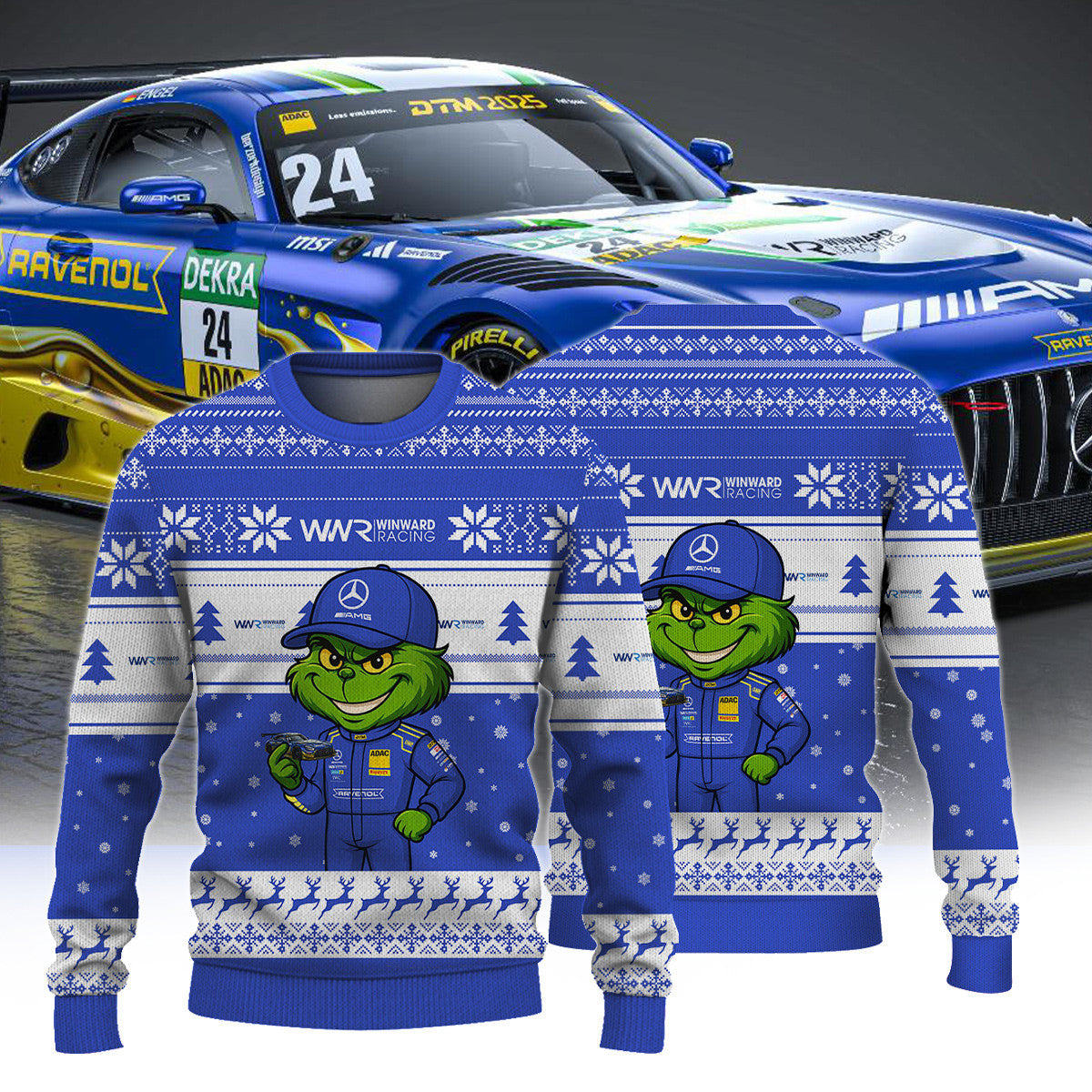 Mercedes AMG Team Winward Racing DTM × Grinch Ugly Christmas Sweater