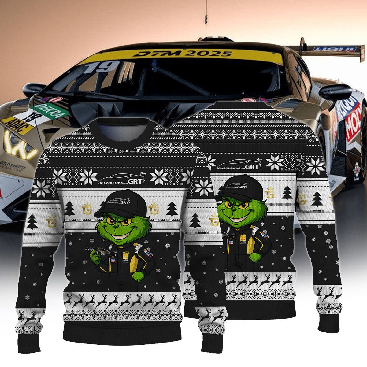 TGI Team Lamborghini by GRT DTM × Grinch Ugly Christmas Sweater