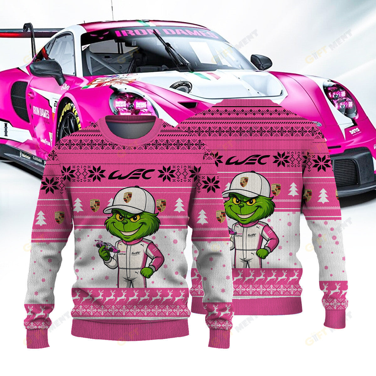 IRON DAMES FIAWEC × Grinch Ugly Christmas Sweater