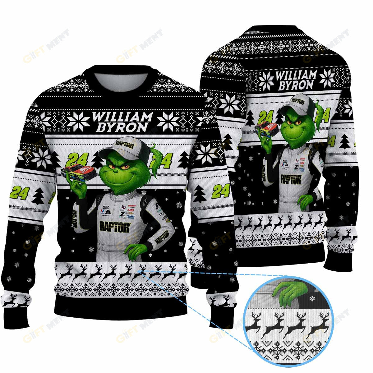 Premium William Byron Grinch Ugly Sweater