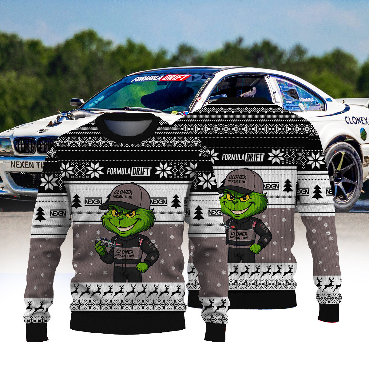 Beechum Racing Trenton Beechum × Grinch Ugly Christmas Sweater