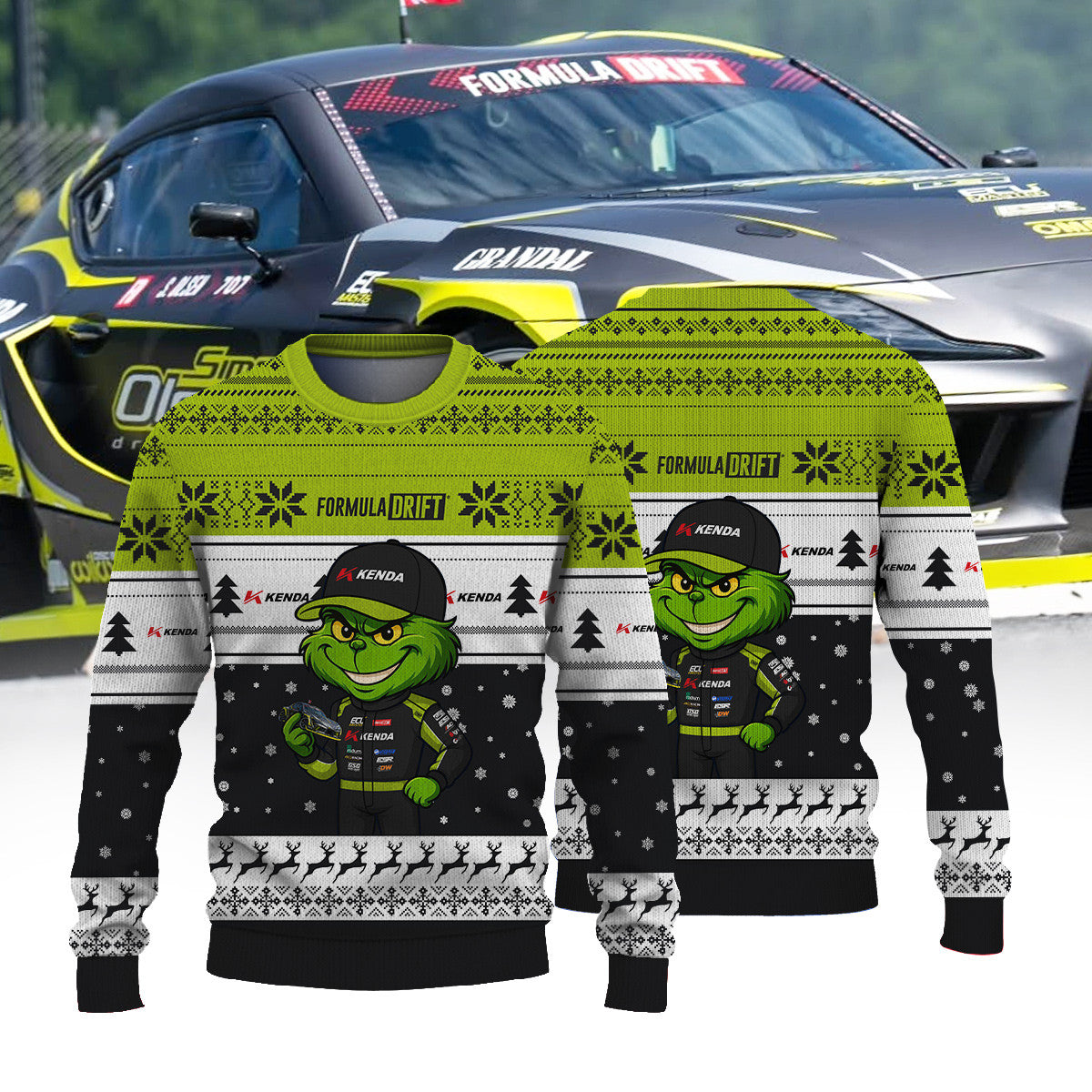Simen Olsen Drifting Simen Olsen × Grinch Ugly Christmas Sweater