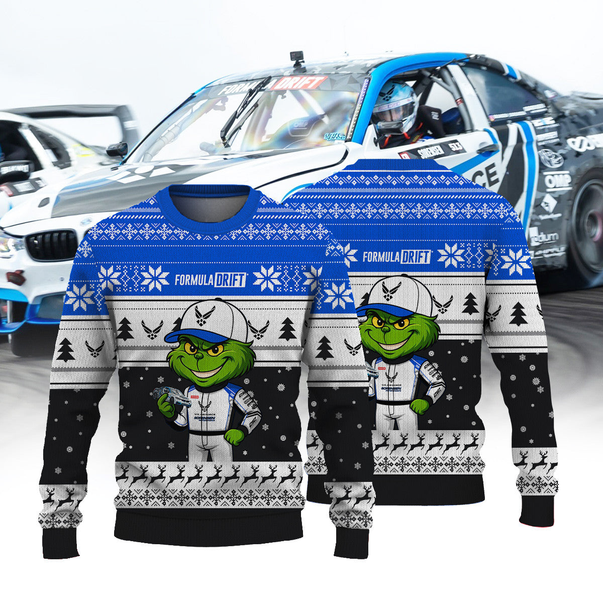 Sorensen Motorsports Branden Sorensen × Grinch Ugly Christmas Sweater