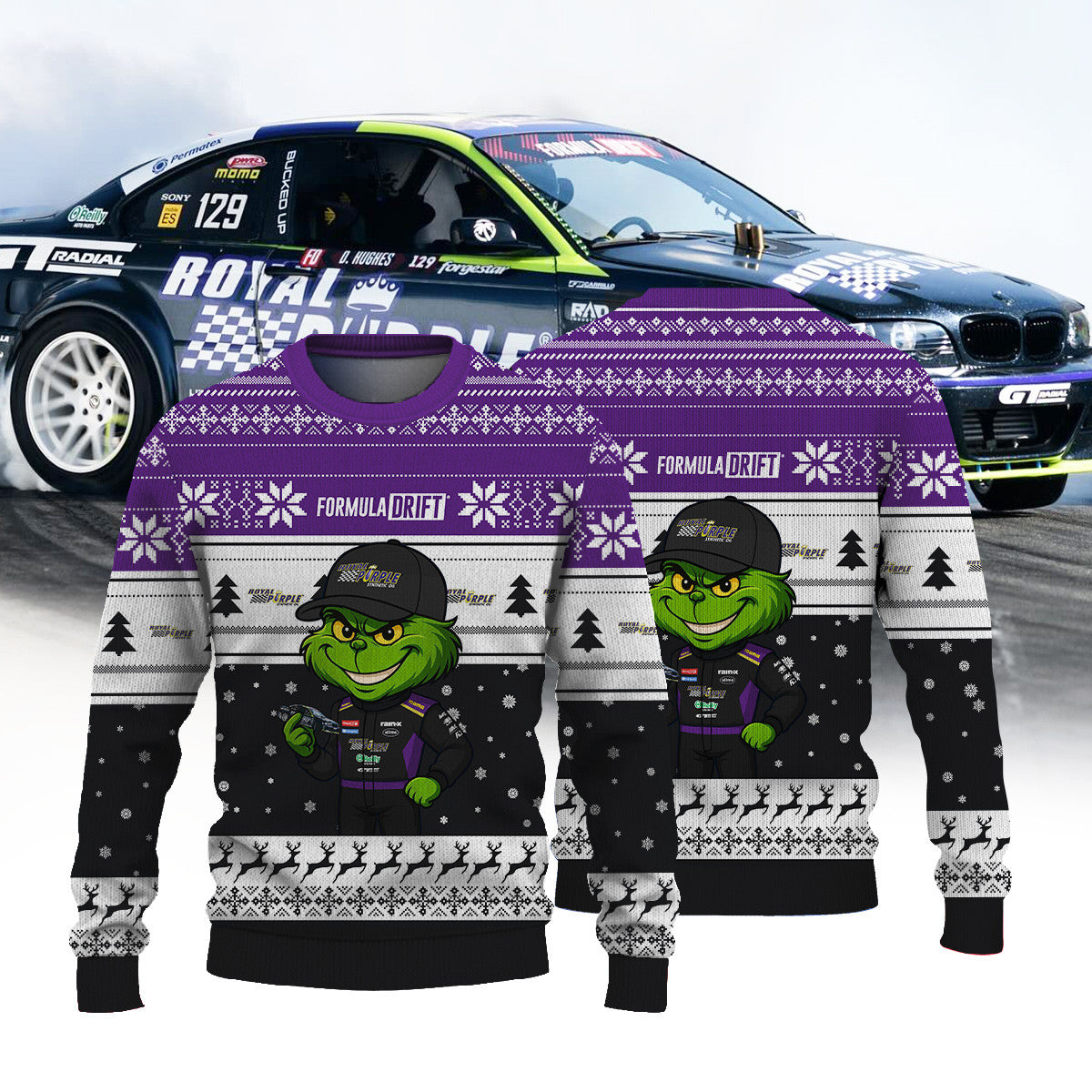 Team dhr Dylan Hughes × Grinch Ugly Christmas Sweater