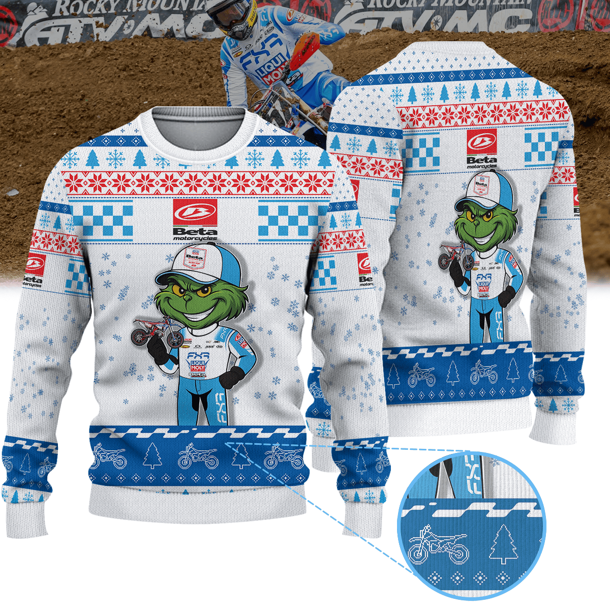Benny Bloss Liqui Moly Beta × Grinch Ugly Christmas Sweater