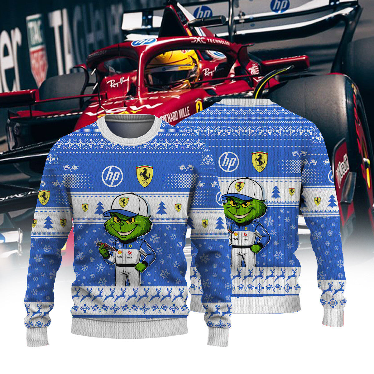Scuderia Ferrari x Grinch Ugly Sweater v2