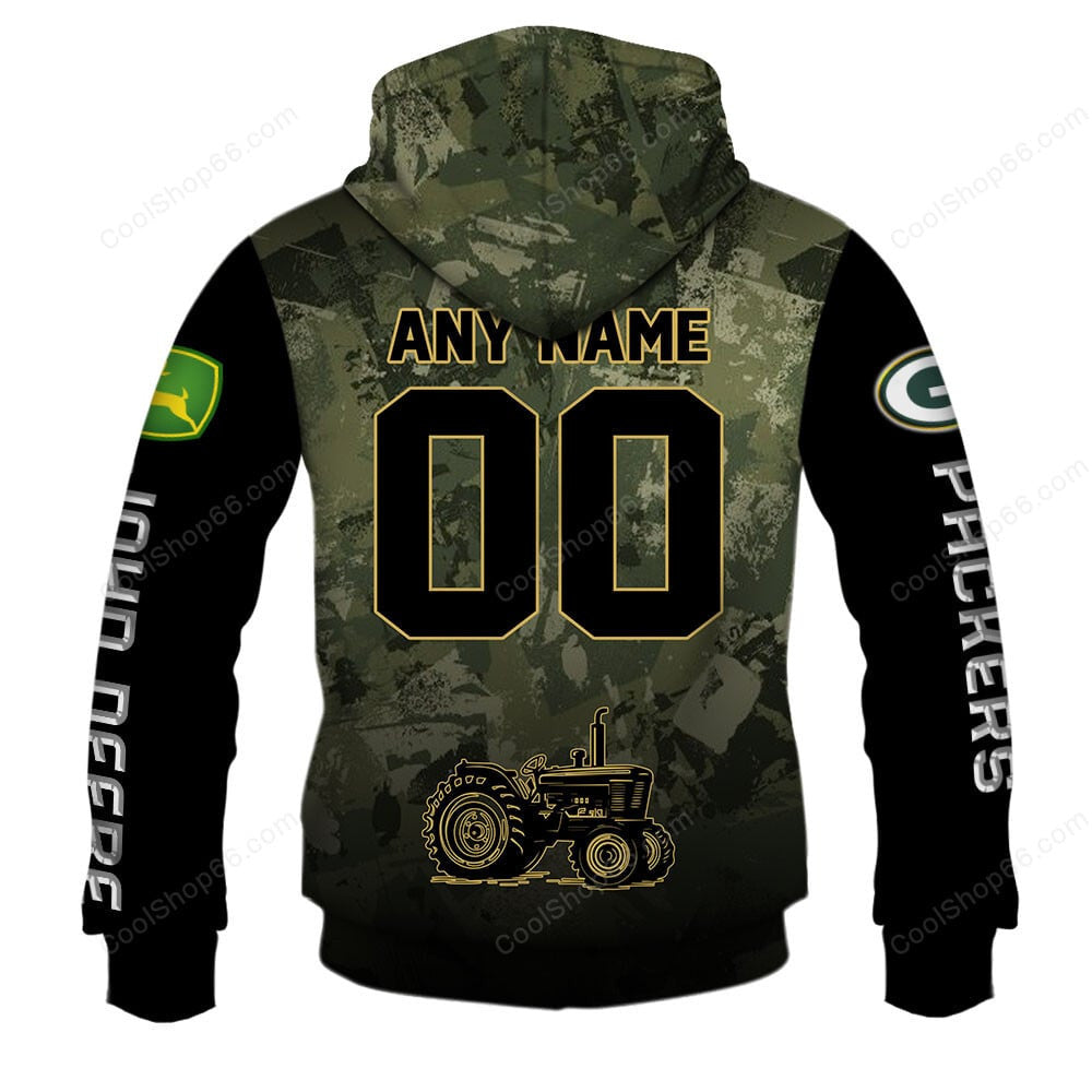Green Bay Packers x John Deere Hoodie | Funny Green Character Premium Hoodie
