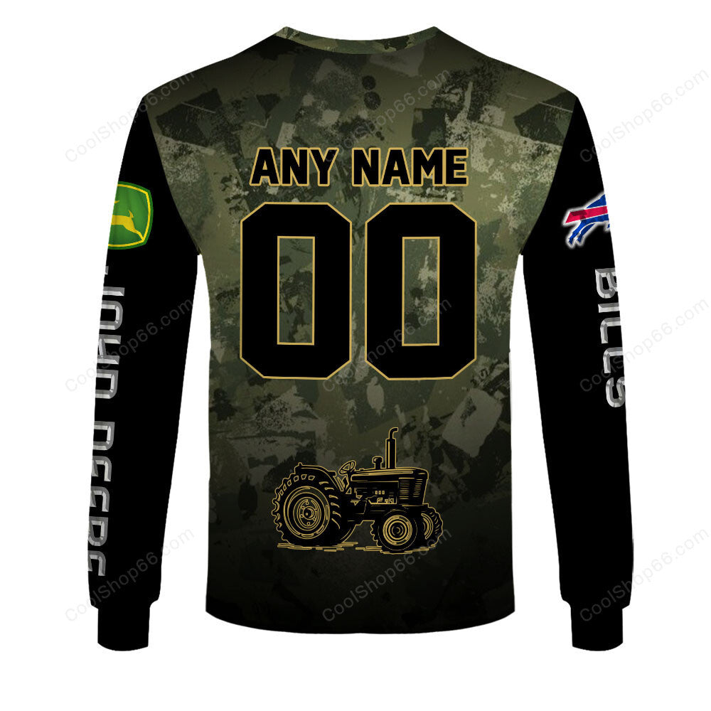 Buffalo Bills x John Deere Hoodie | Funny Green Character Premium Hoodie