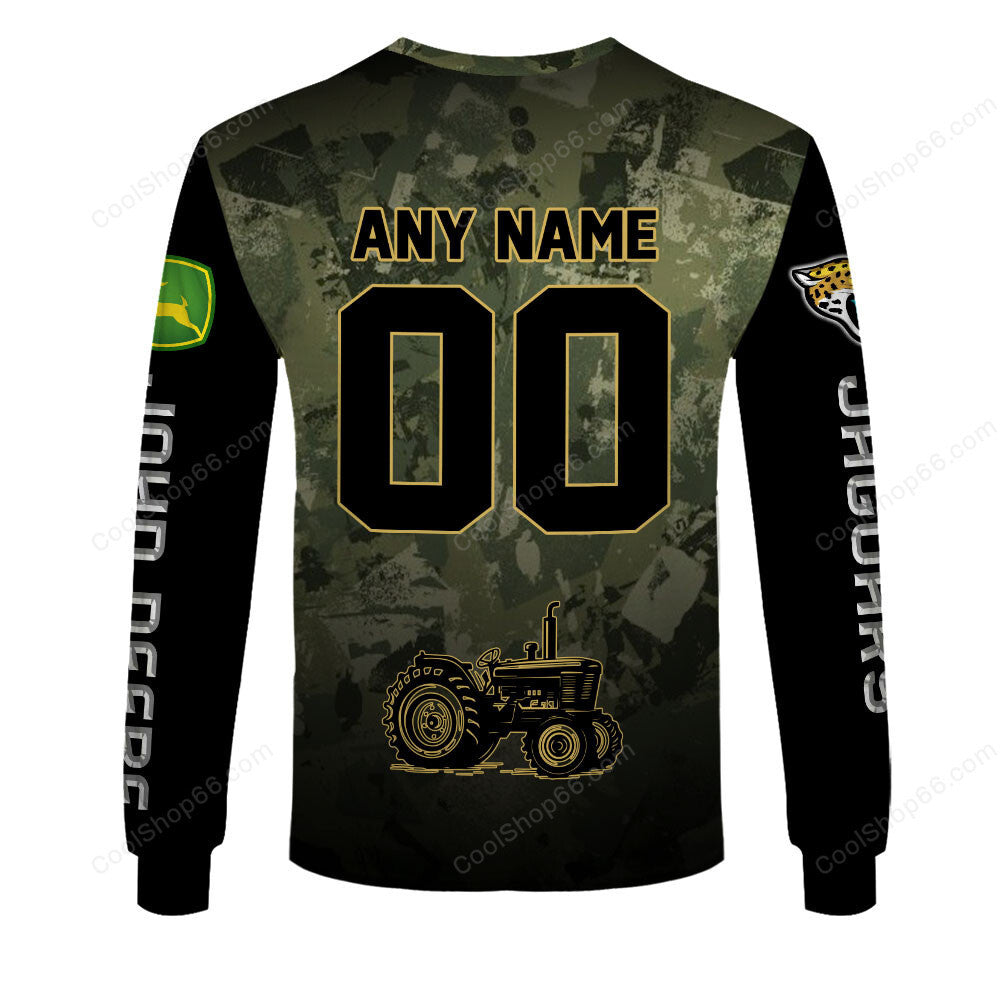 Jacksonville Jaguars x John Deere Hoodie | Funny Green Character Premium Hoodie
