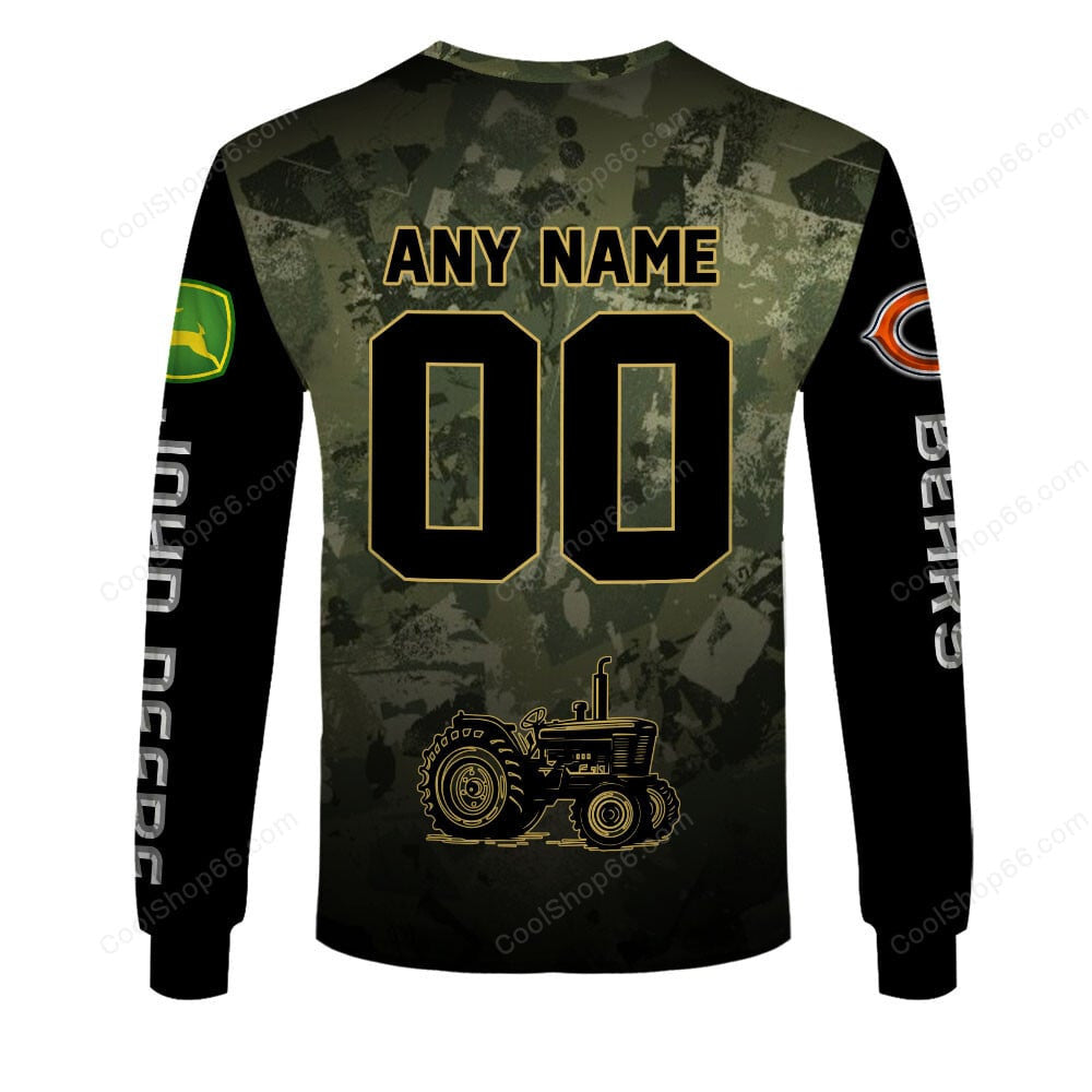 Chicago Bears x John Deere Hoodie | Funny Green Character Premium Hoodie