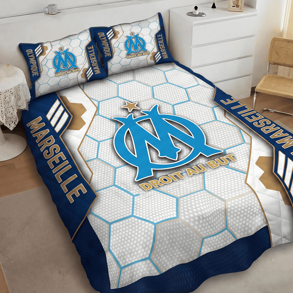 Olympique Marseille Inspired Quilt Set