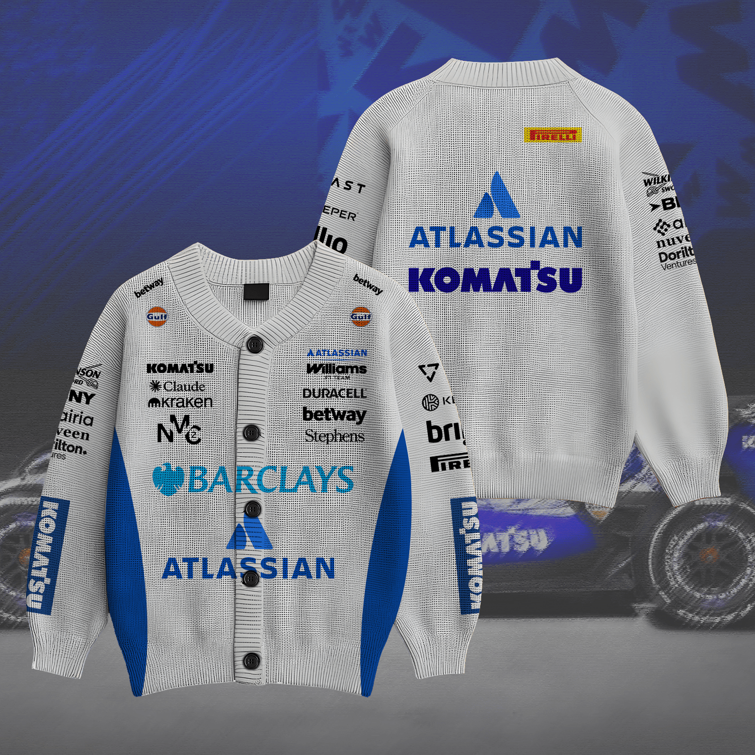 Williams Racing Inspired Knit Cardigan