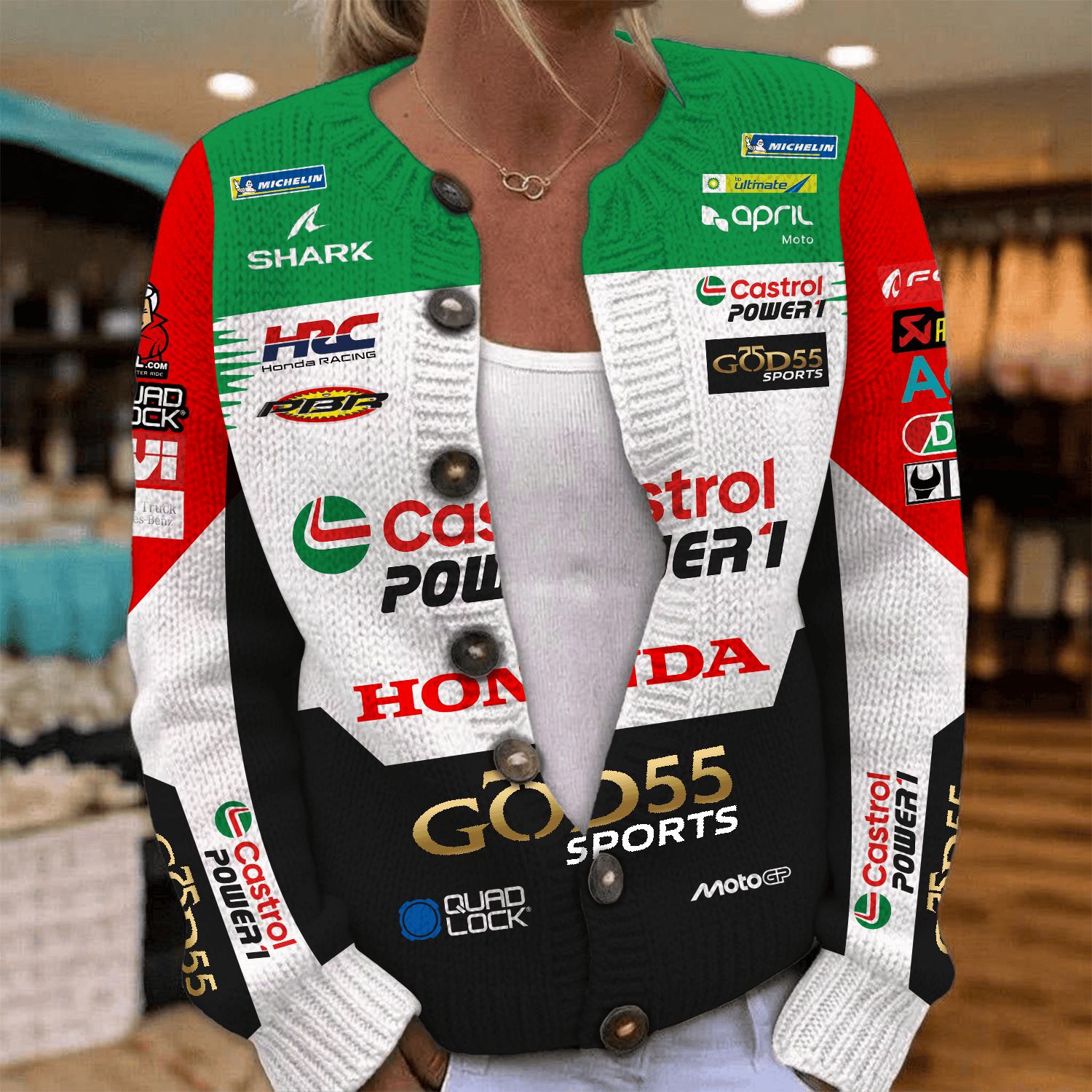 LCR Honda Inspired Knit Cardigan