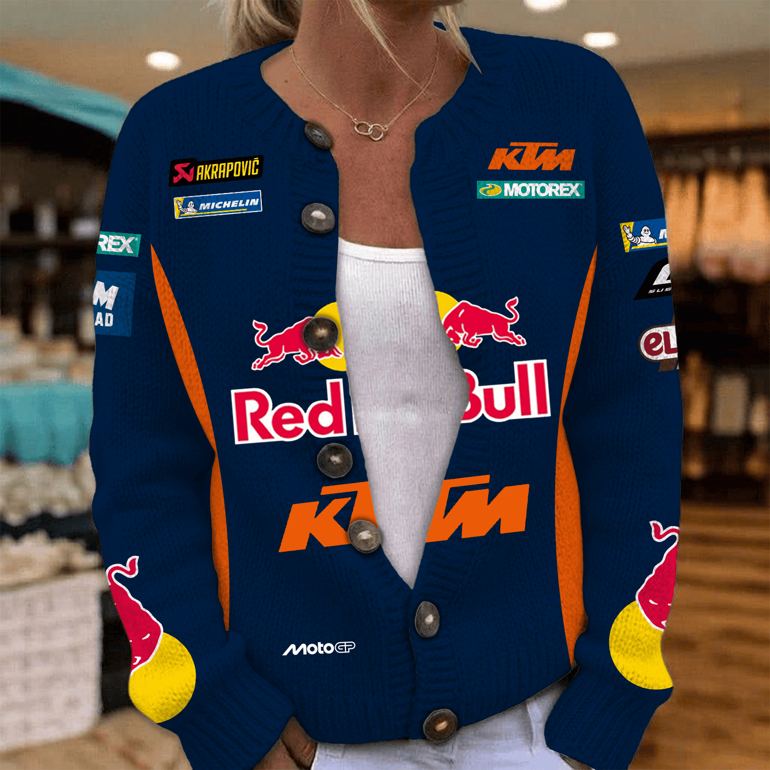 Red Bull KTM Factory Racing Inspired Knit Cardigan