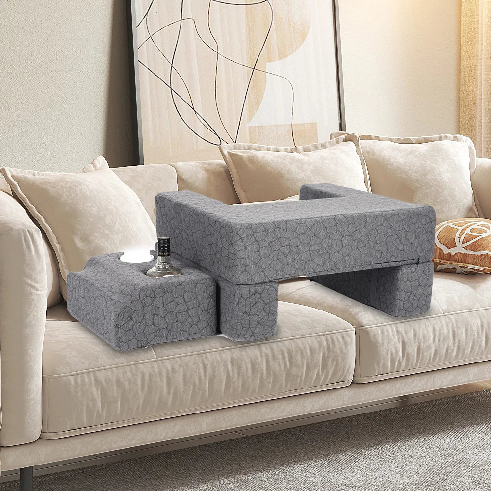 Extra Large Laptop Lap Desk Pillow with Cup Holder Adjustable for Reading Gaming Working and More for Steam Deck/Switch Playing