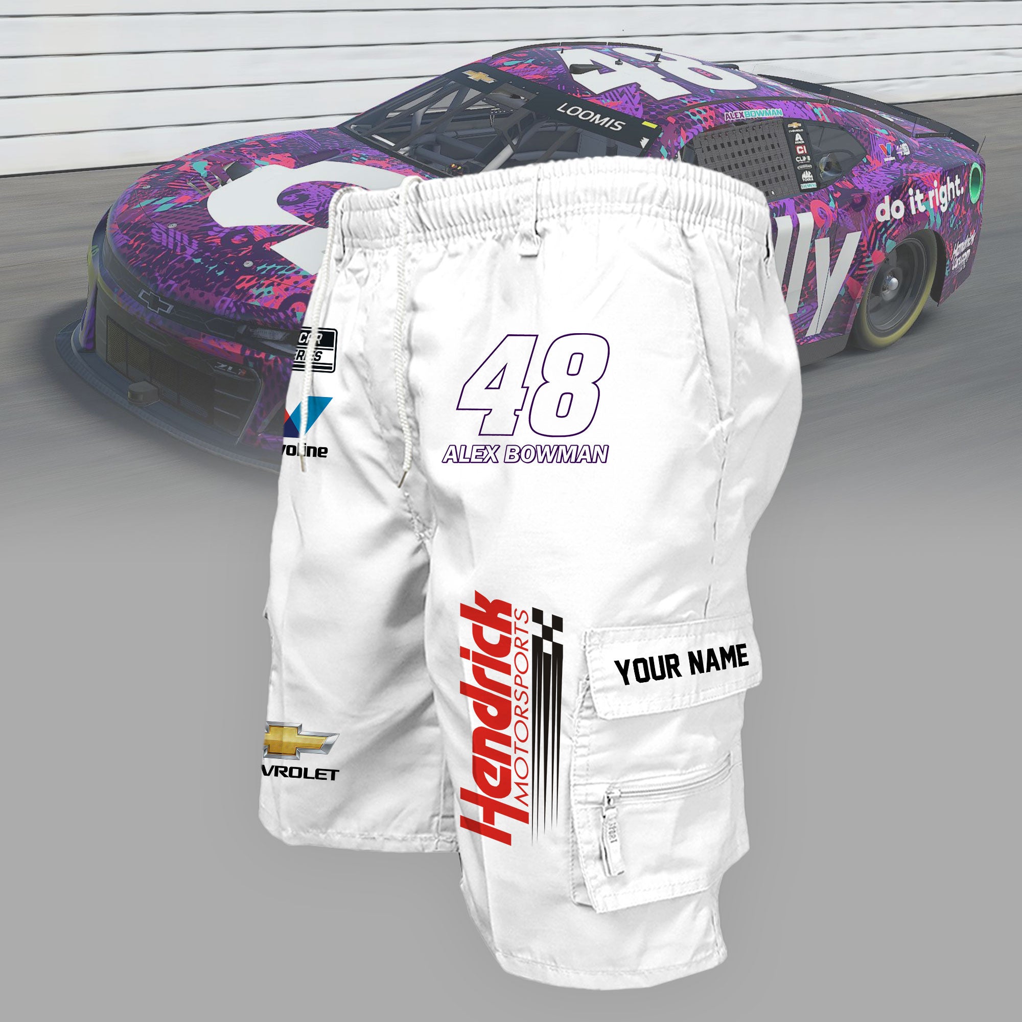 NASCAR #48 Hendrick Motorsports Alex Bowman Man Shorts